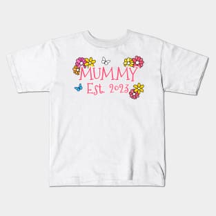 Mummy Est 2023 Mother's Day Mothering Sunday Kids T-Shirt